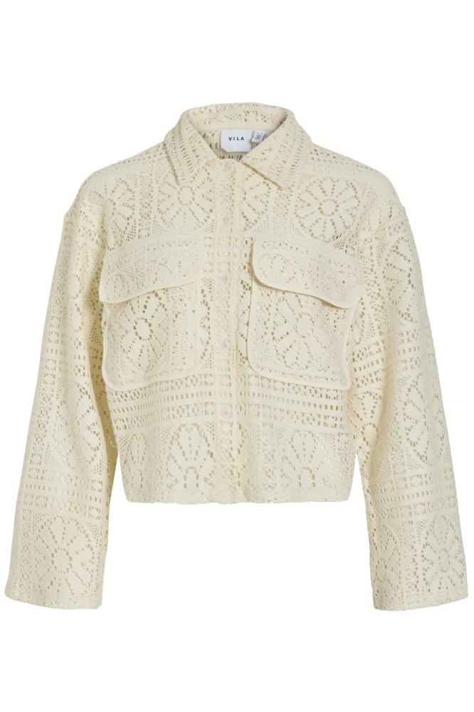 VIMERINDA CROCHET L/S CARDIGAN/BFS 14105211 BIRCH